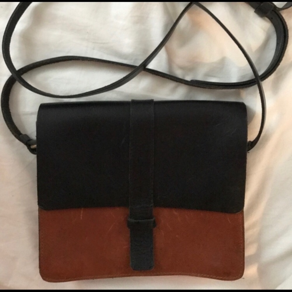 Zara two tone leather bag